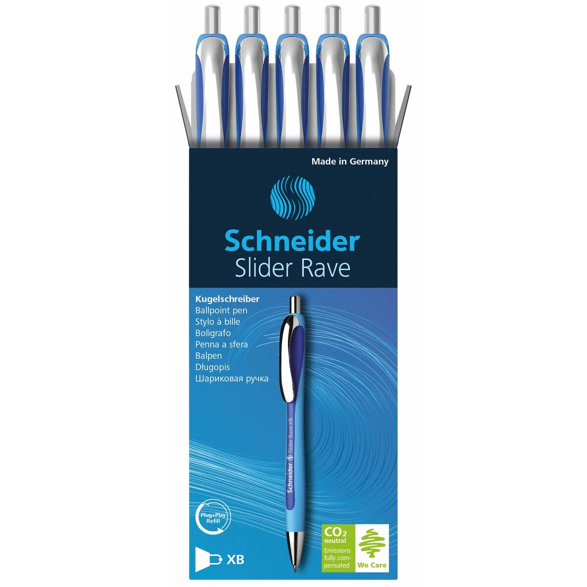 Ручка Schneider Slider Rave XB Синий (5 Предметы)-3
