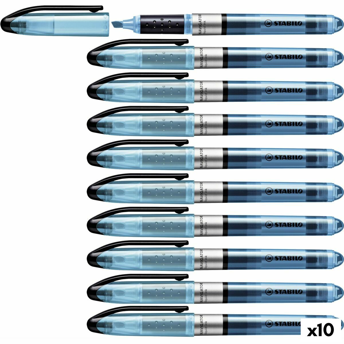 Флуоресцентный маркер Stabilo Navigator Синий 10 Предметы (1 штук)-2