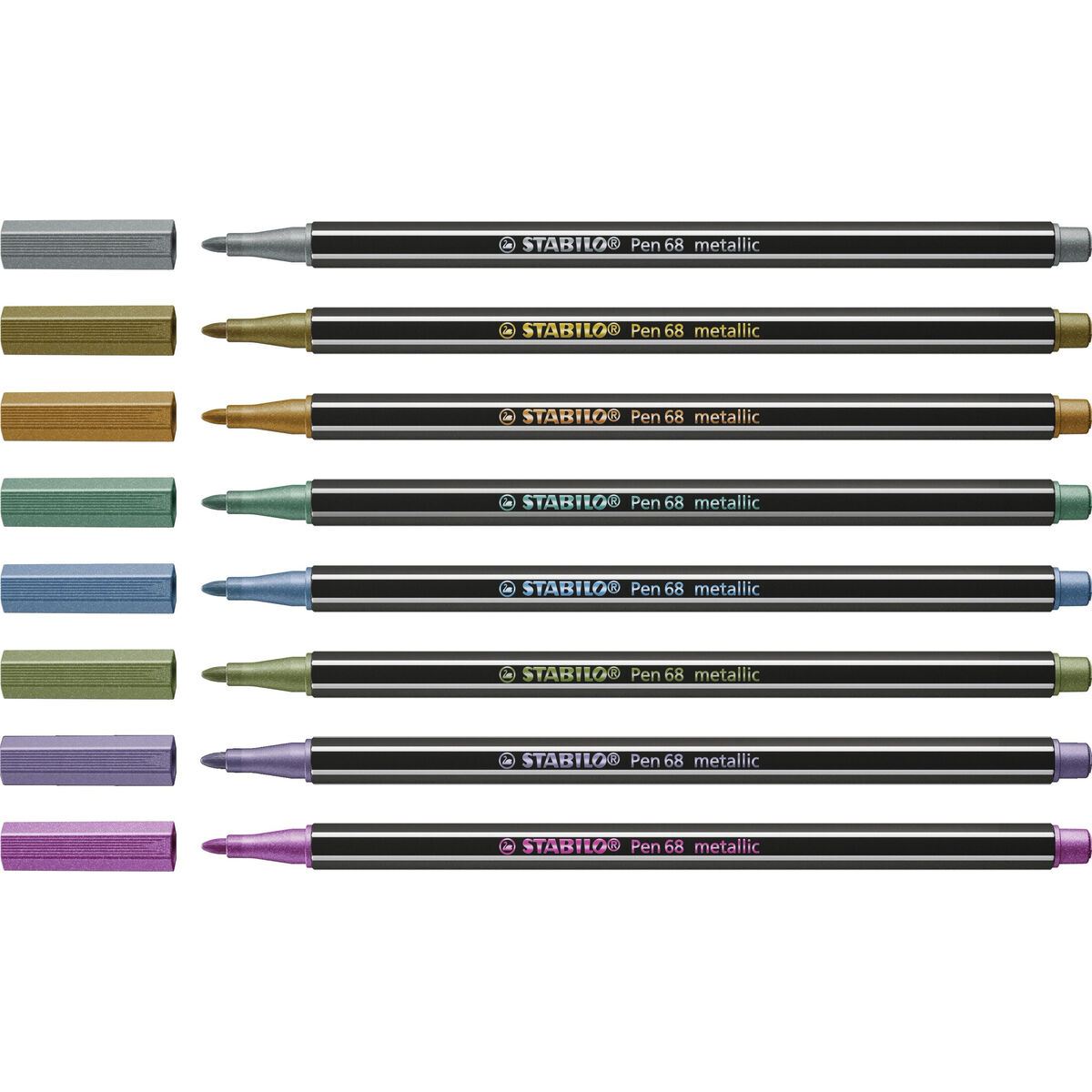 Набор маркеров Stabilo Pen 68 metallic 8 Предметы Разноцветный-3