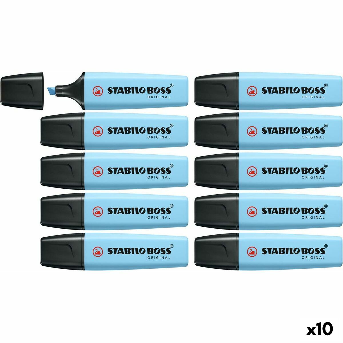 Флуоресцентный маркер Stabilo Boss Синий 10 Предметы-2