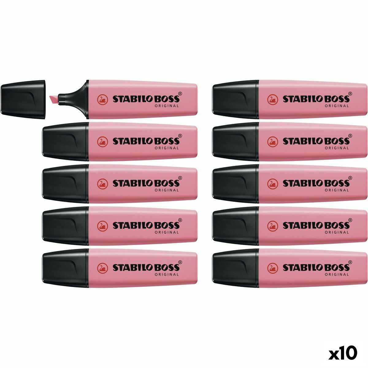 Флуоресцентный маркер Stabilo Boss Розовый 10 Предметы-2
