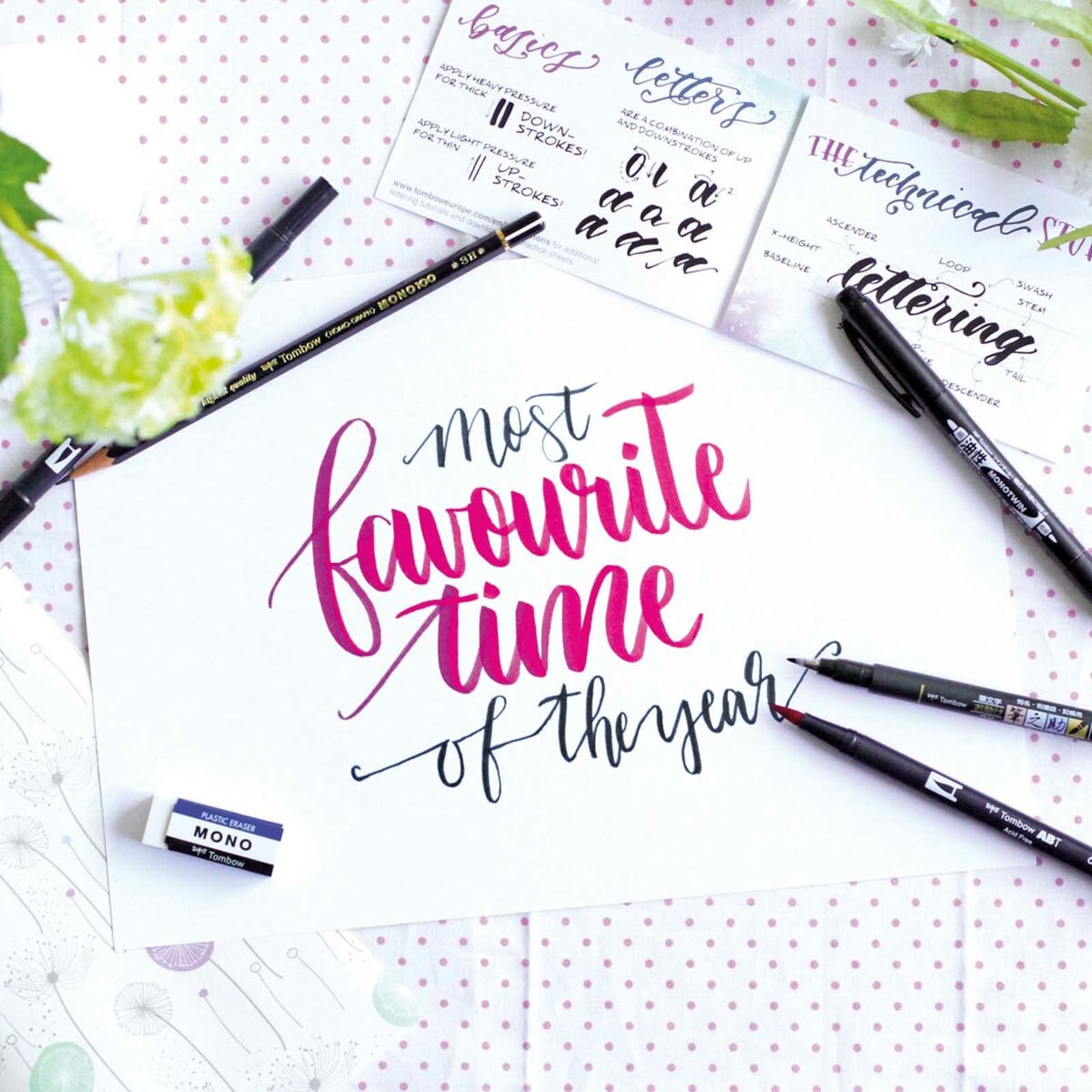 Набор для каллиграфии Tombow Beginner Lettering 6 Предметы Разноцветный-2