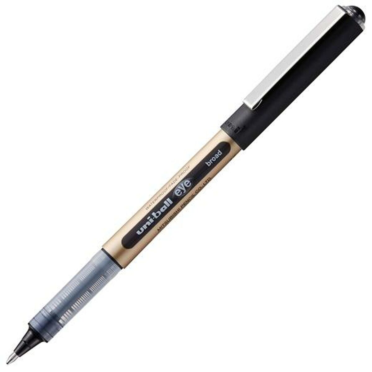 Ручка с жидкими чернилами Uni-Ball Rollerball Eye Broad UB-150 Чёрный 1 mm (12 Предметы)-2