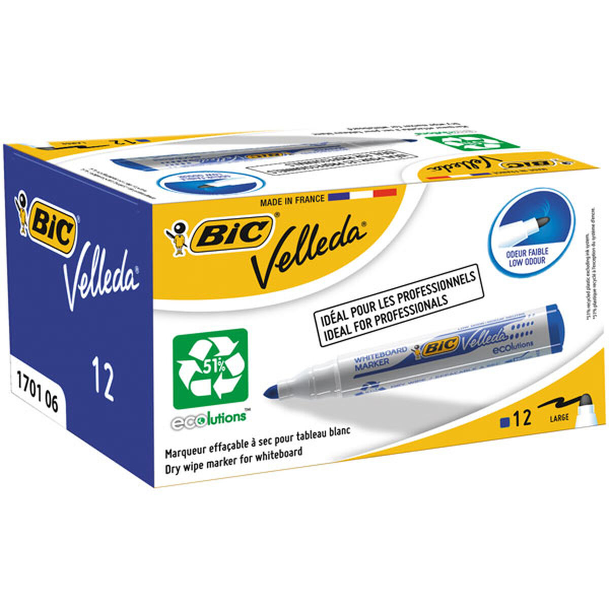 Жидкие маркеры Bic Velleda Ecolutions 1701 Синий (12 Предметы)-2
