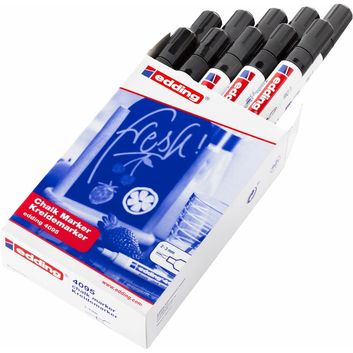 Liquid markers Edding 4095 Black (10 pieces)-3