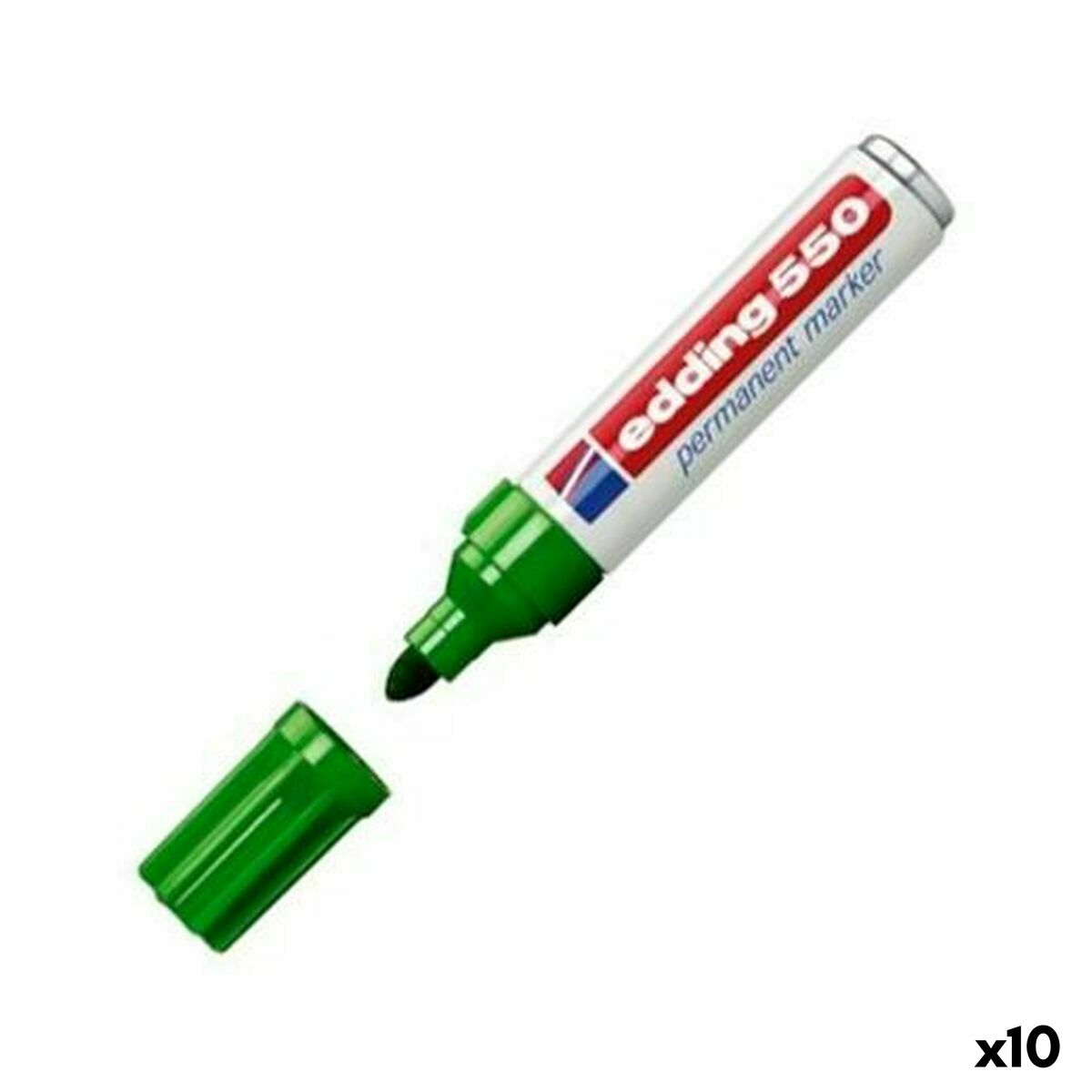 علامة دائمة Edding 550 Green (10 قطع)