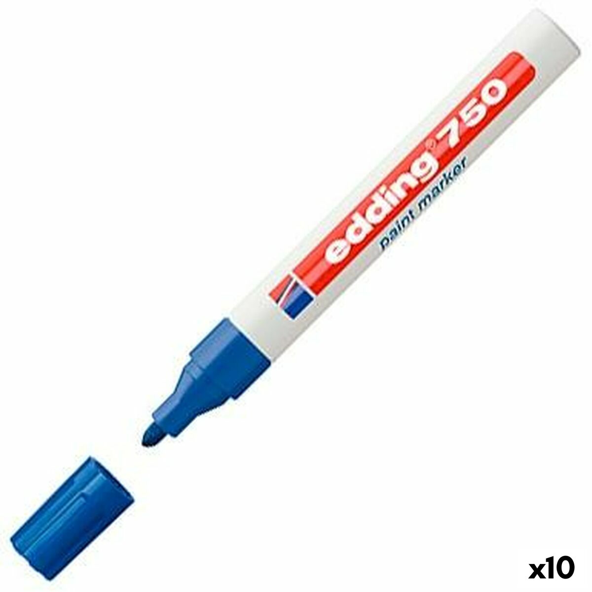 Permanent marker Edding 750 Blue (10 pieces)