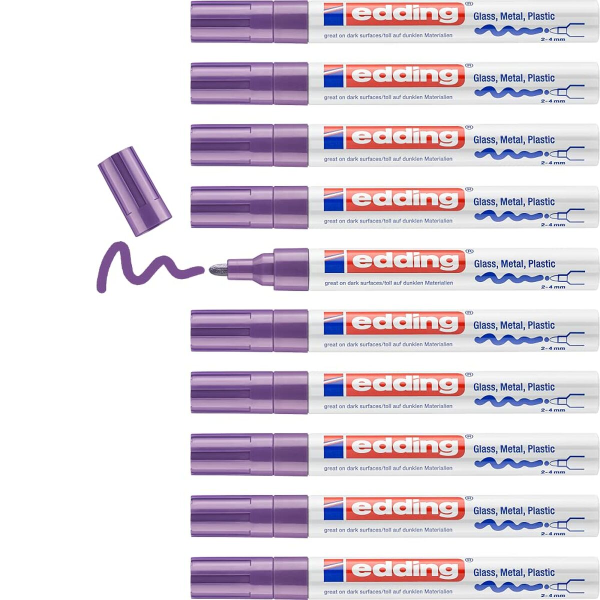 Permanent Marker Edding 750 Purple (10 pieces)-3