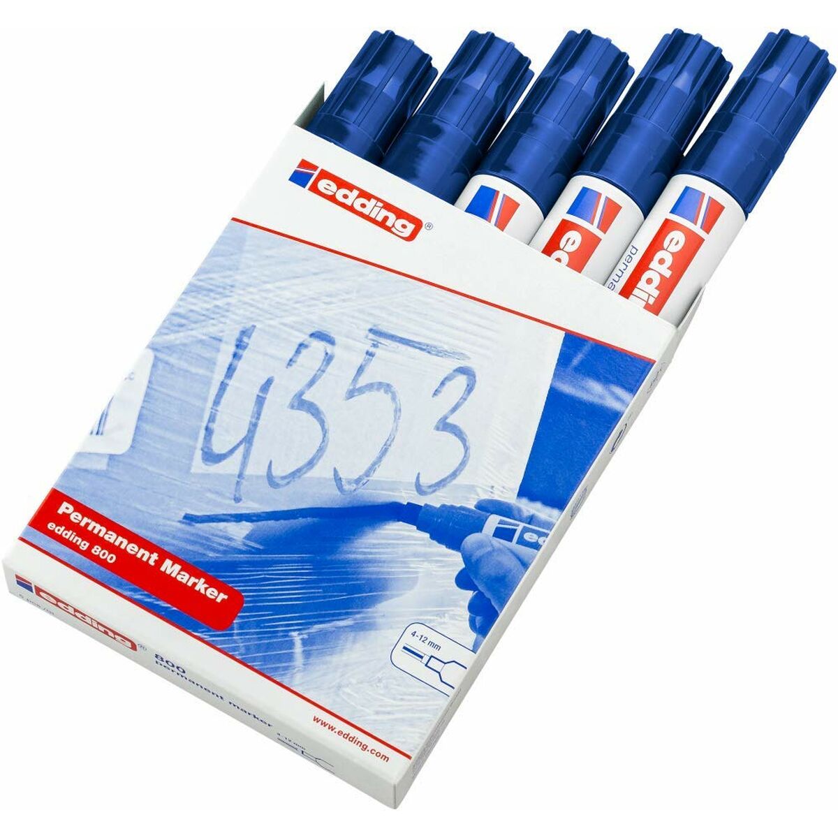 Permanent Marker Edding 800 Blue (5 pieces)-4