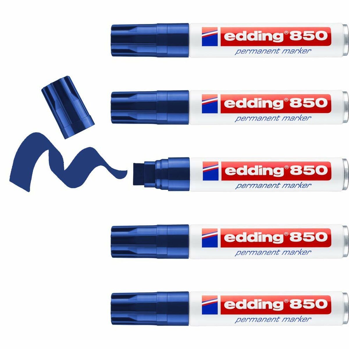 Permanent Marker Edding 850 Blue (5 pieces)-2