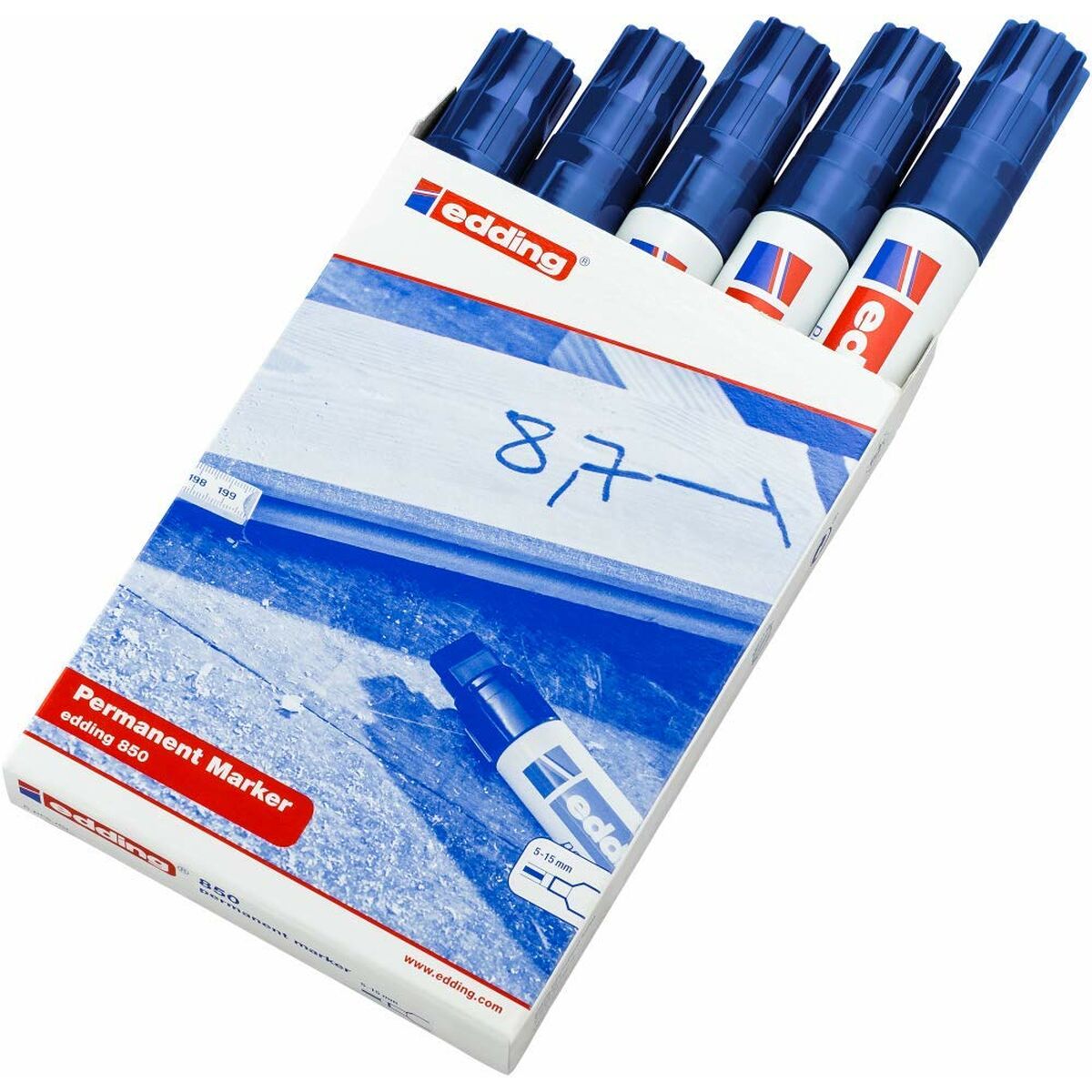 Permanent Marker Edding 850 Blue (5 pieces)-3