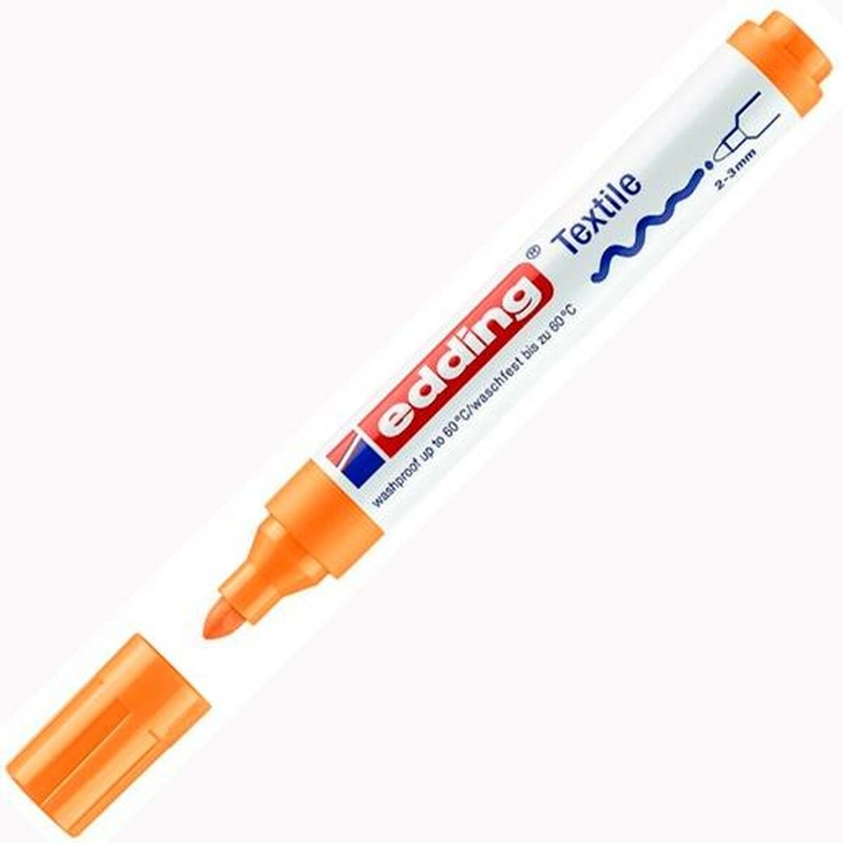 Permanent Marker Edding 4500 Textiles Fluorescent Orange (10 pieces)-2