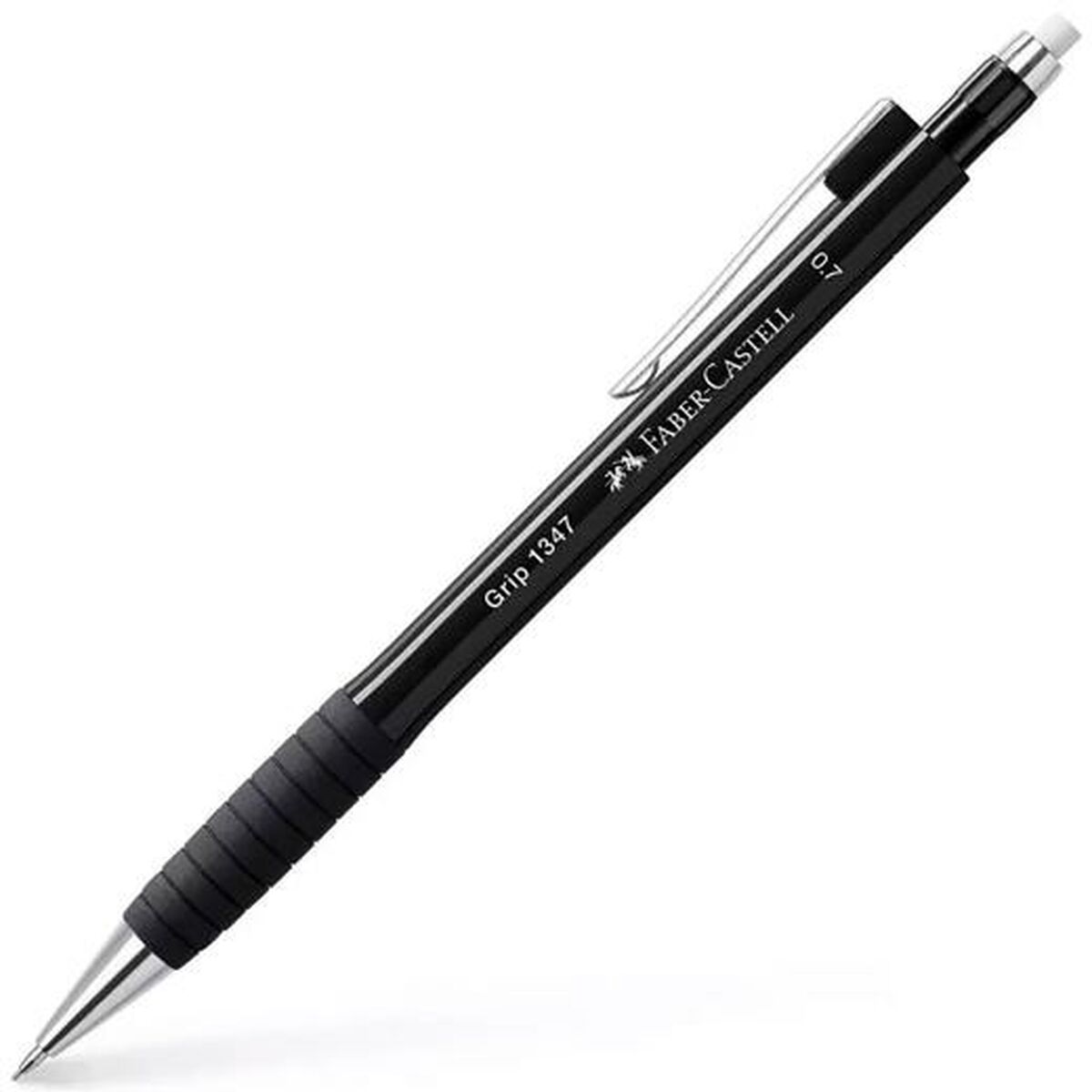 Механический карандаш Faber-Castell Grip 1347 Чёрный 0,7 mm (12 штук)-2