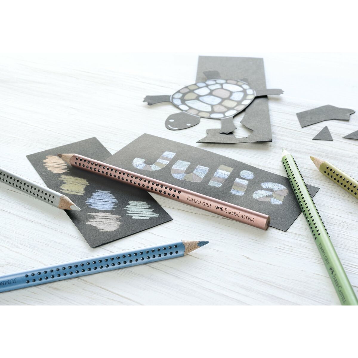 Цветные карандаши Faber-Castell Зеленый Металлический (12 штук)-3