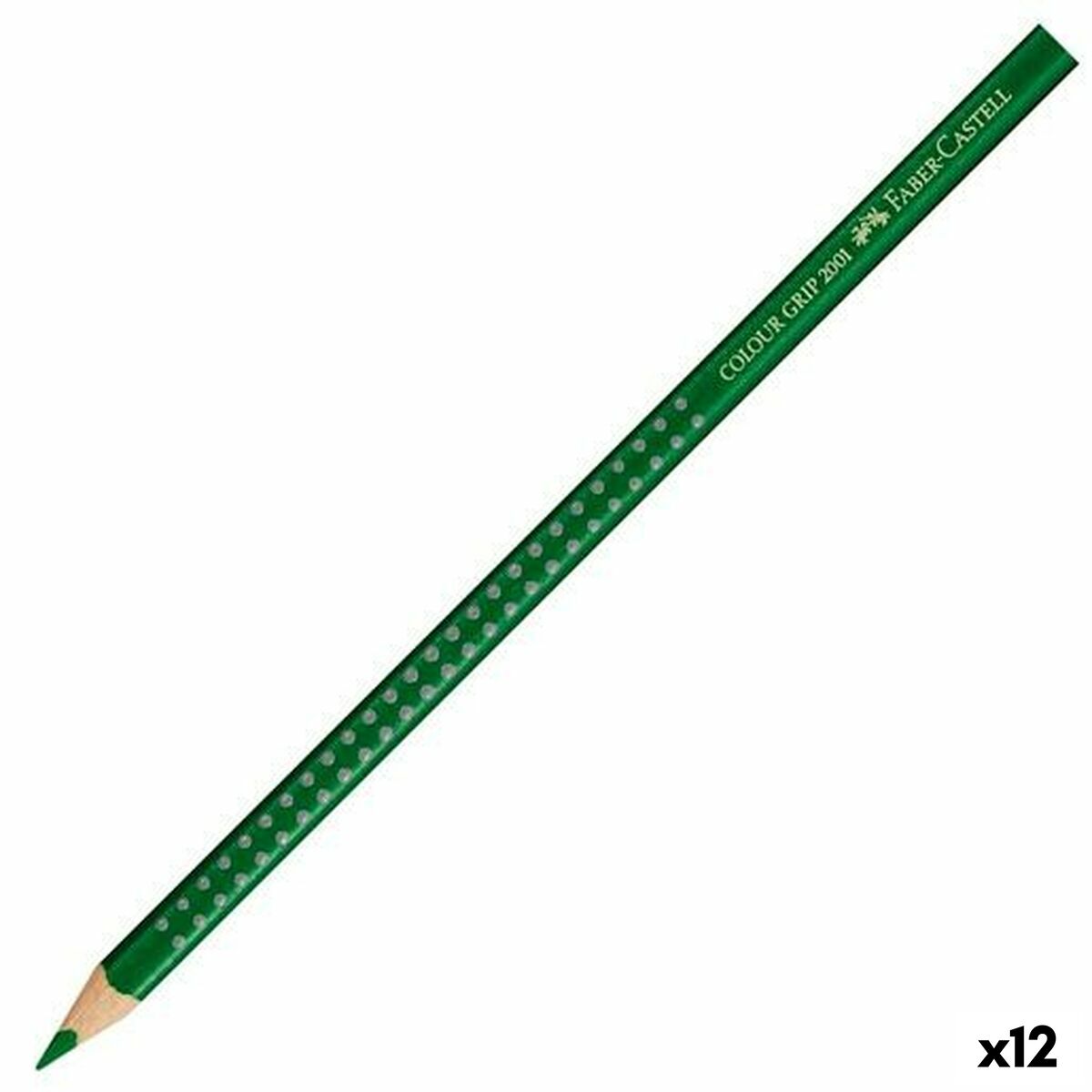 Matite a colori acquerelli Faber-Castell verde scuro (12 pezzi)