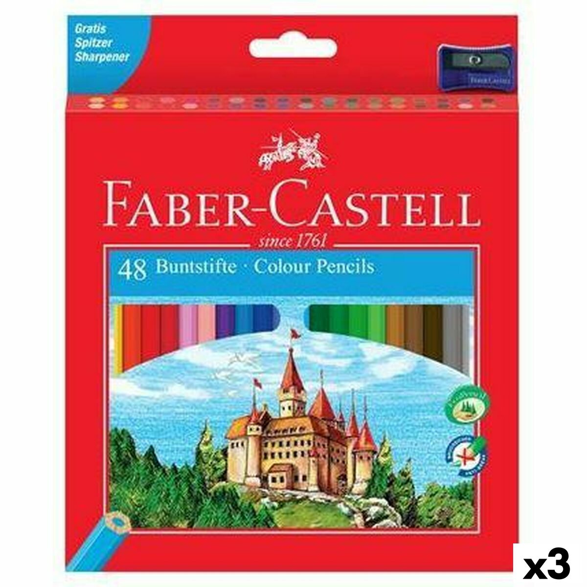 Matite a colori Faber-Castell Colorato 3 Oggetti