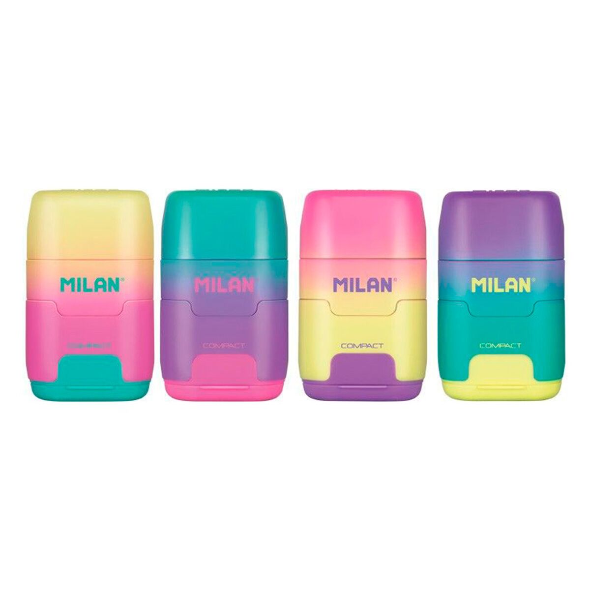 Набор ластика и точилки Milan Compact Sunset Разноцветный (16 штук)-2