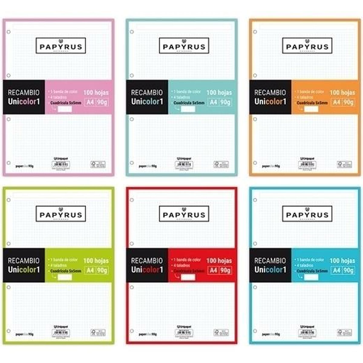 Запасные лезвия Papyrus Unicolor Сменные части Оранжевый A4 5 mm (24 штук)-2
