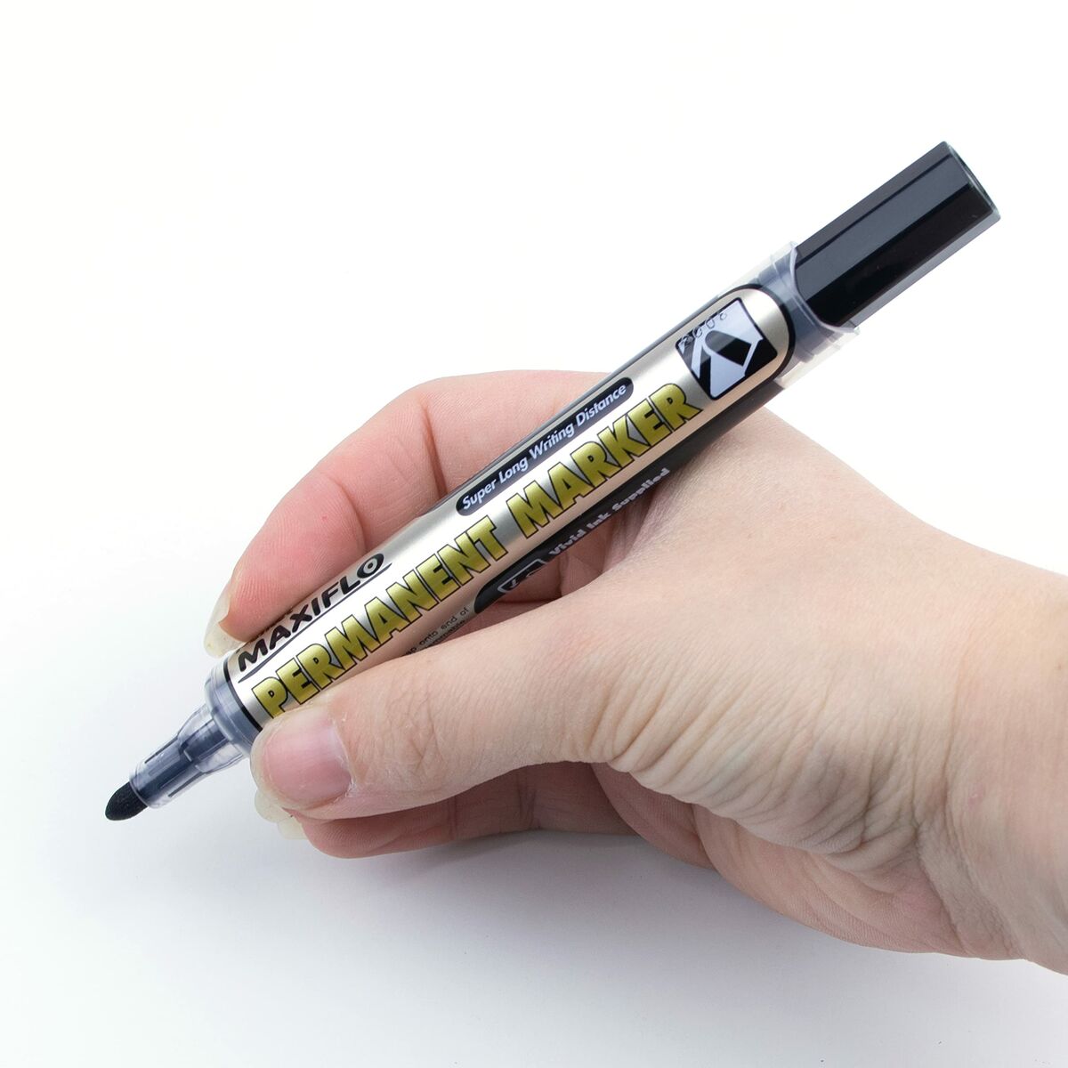 Permanent marker Pentel Maxiflo NLF50 Black (12 pieces)-3