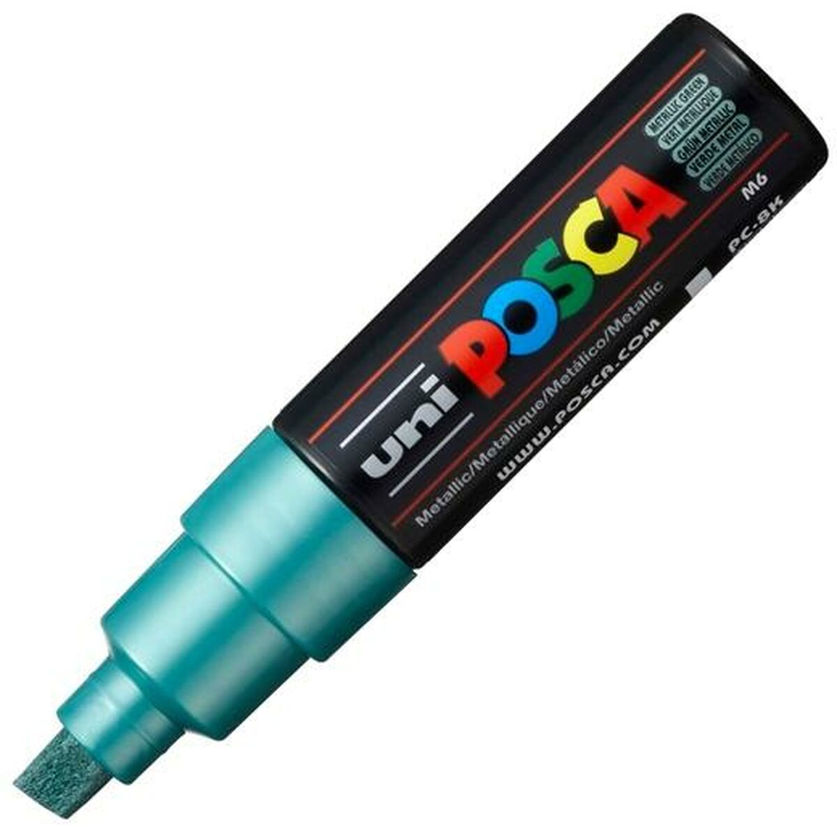 Маркер POSCA PC-8K Зеленый Металлический (6 штук)-2