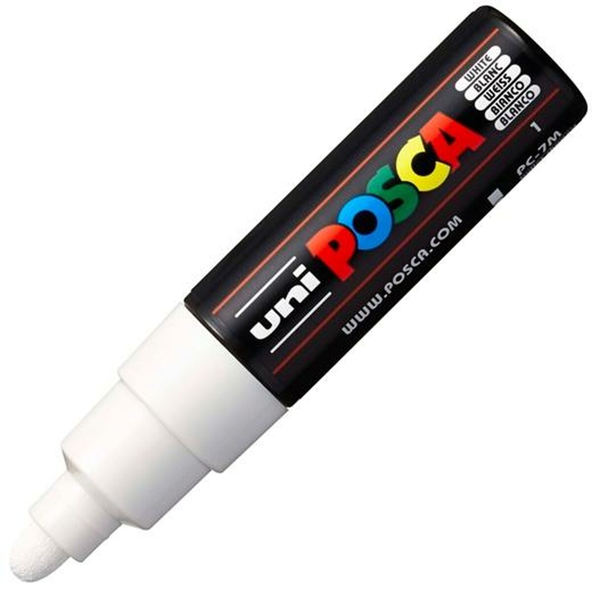 Фетр POSCA PC-7M Белый (6 штук)-2