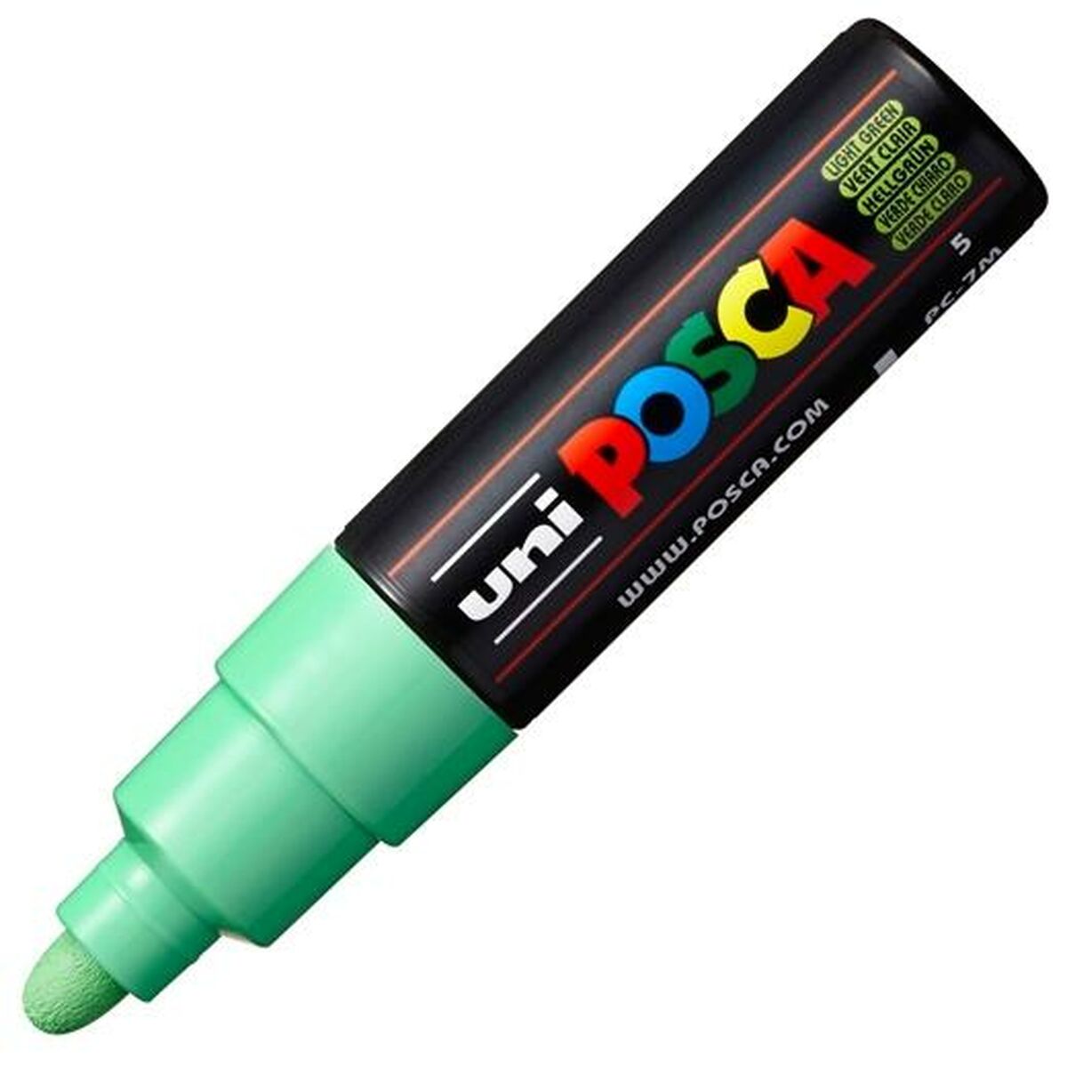 Фетр POSCA PC-7M Светло-зеленый (6 штук)-2
