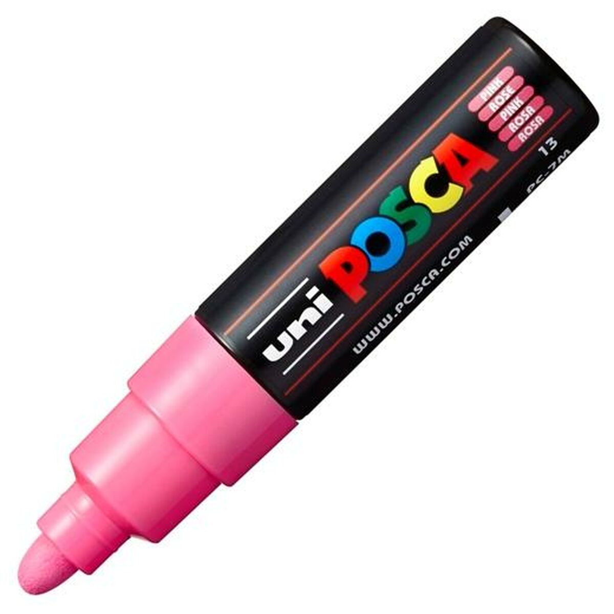 Маркер POSCA PC-7M Розовый (6 штук)-2