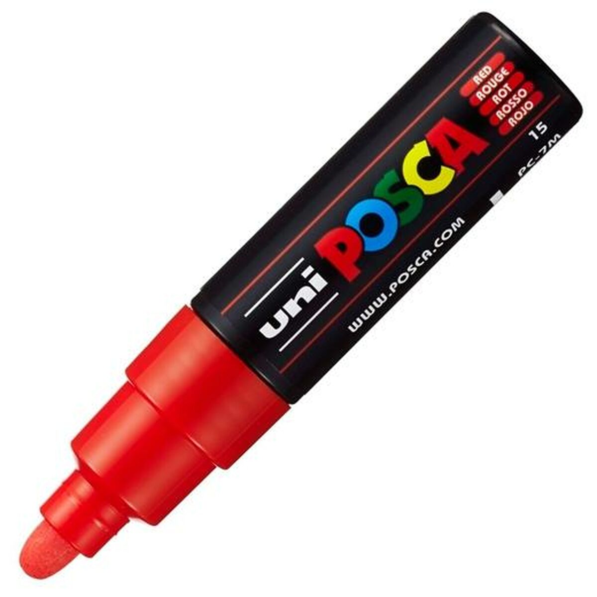 Фетр POSCA PC-7M Красный (6 штук)-2