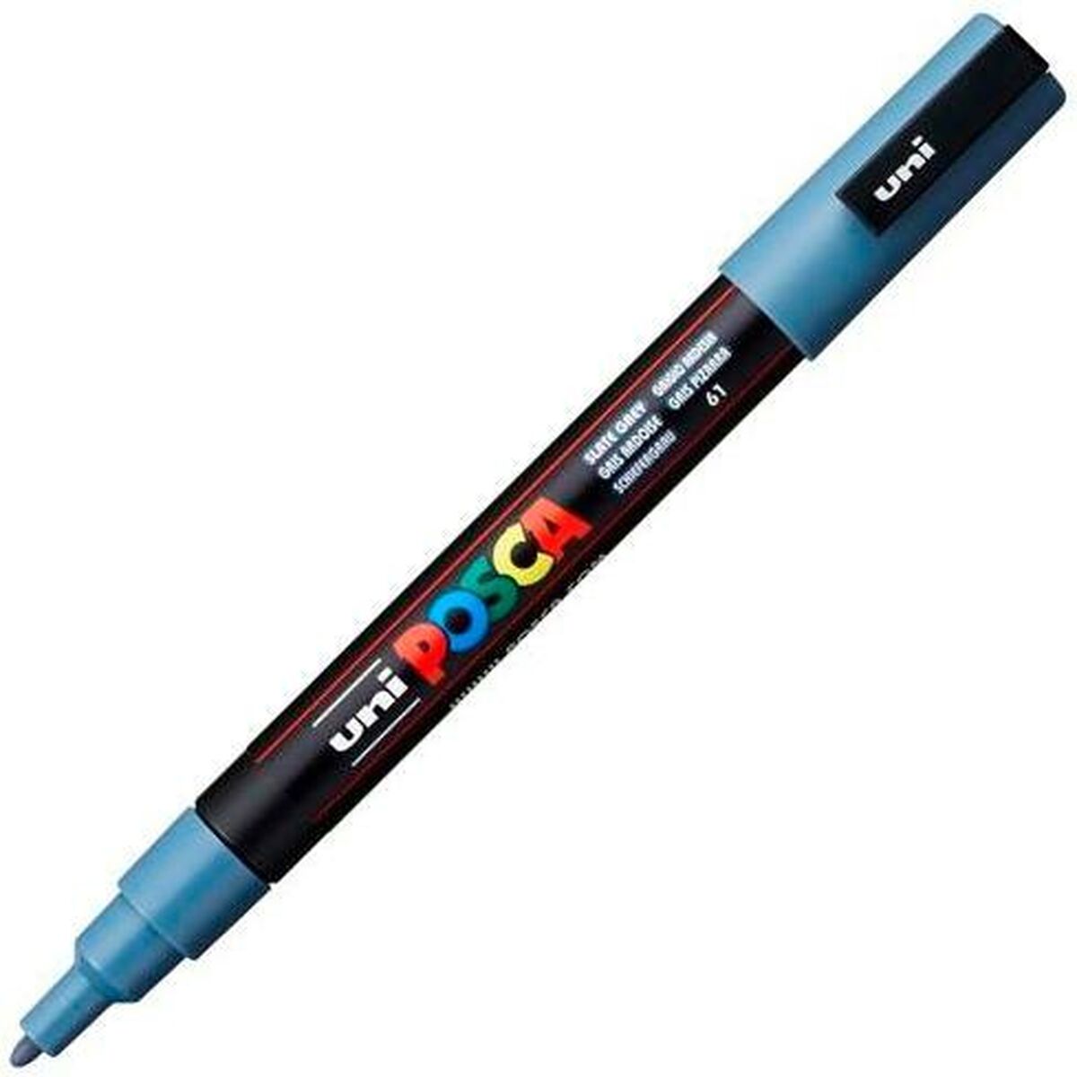 Маркер POSCA PC-3M Темно-серый (6 штук)-2
