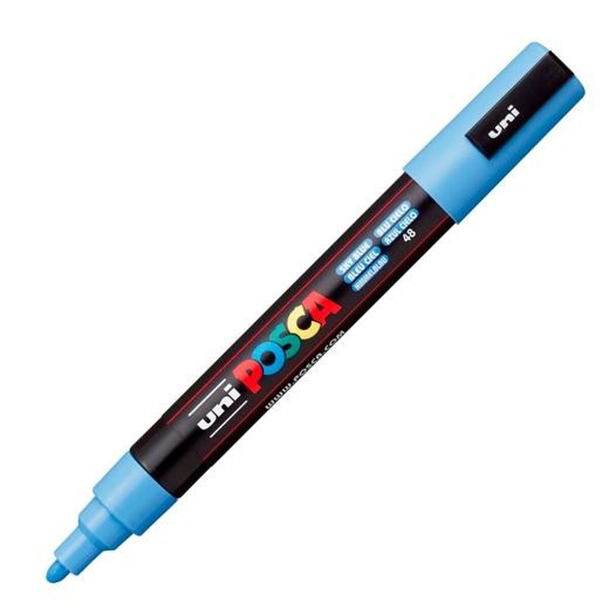 Маркер POSCA PC-5M Небесный синий (6 штук)-2