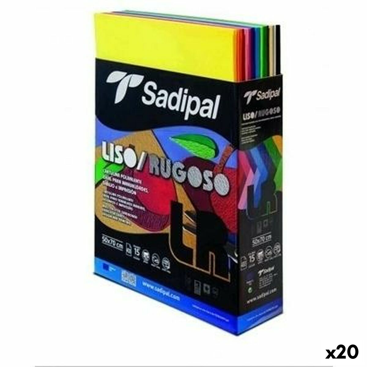 Картонная бумага Sadipal Небесный синий 50 x 70 cm (20 штук)-2