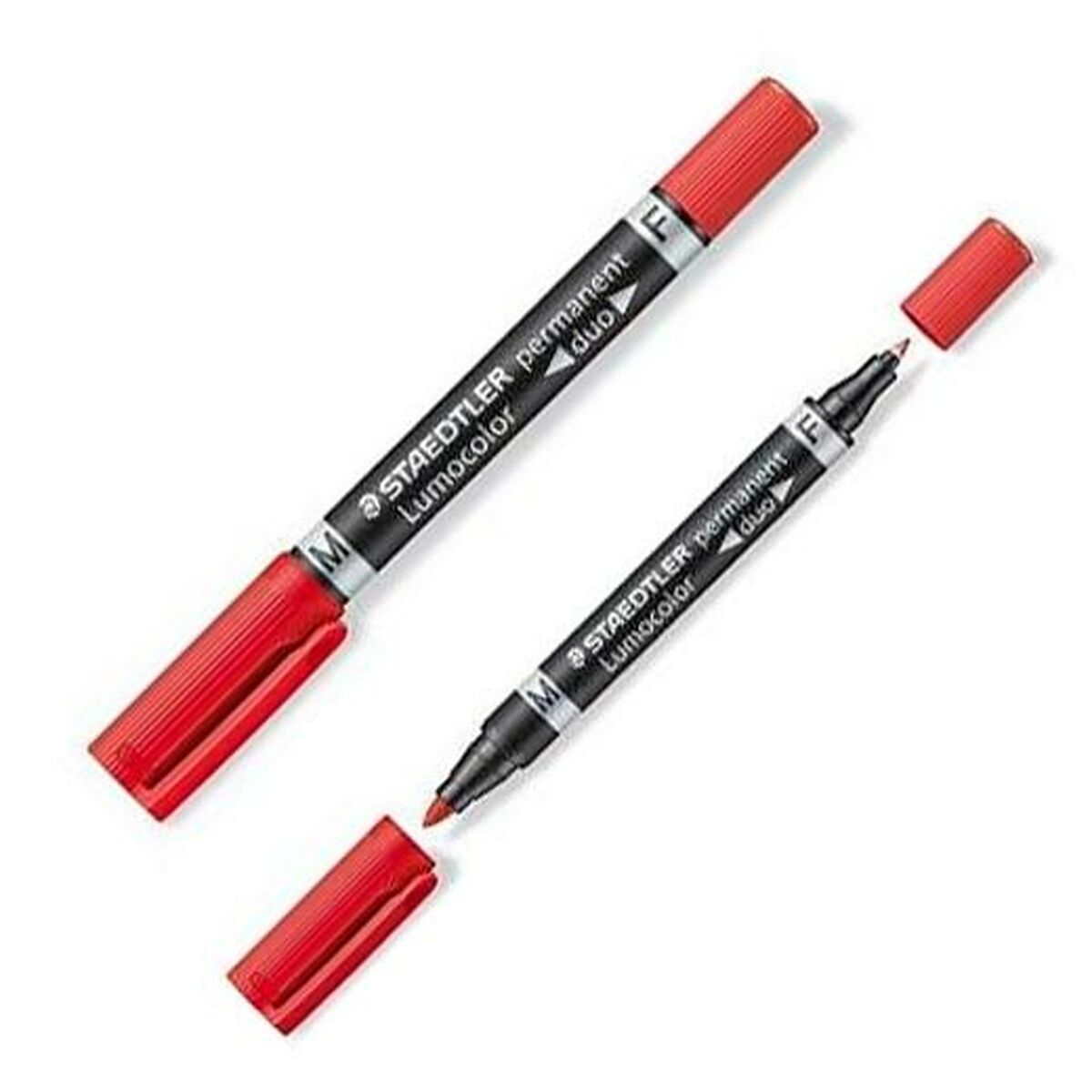 Постоянный маркер Staedtler Lumocolor 348 Двойное Красный (10 штук)-2