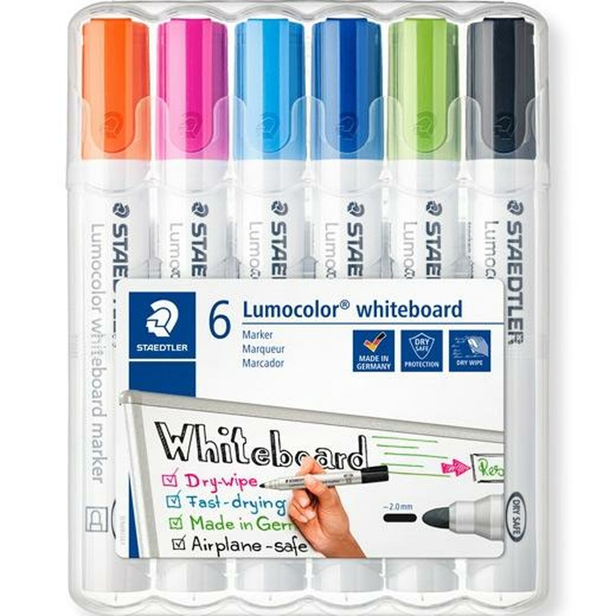 Набор маркеров Staedtler Lumocolor 351 Белая доска 6 Предметы (5 штук)-2