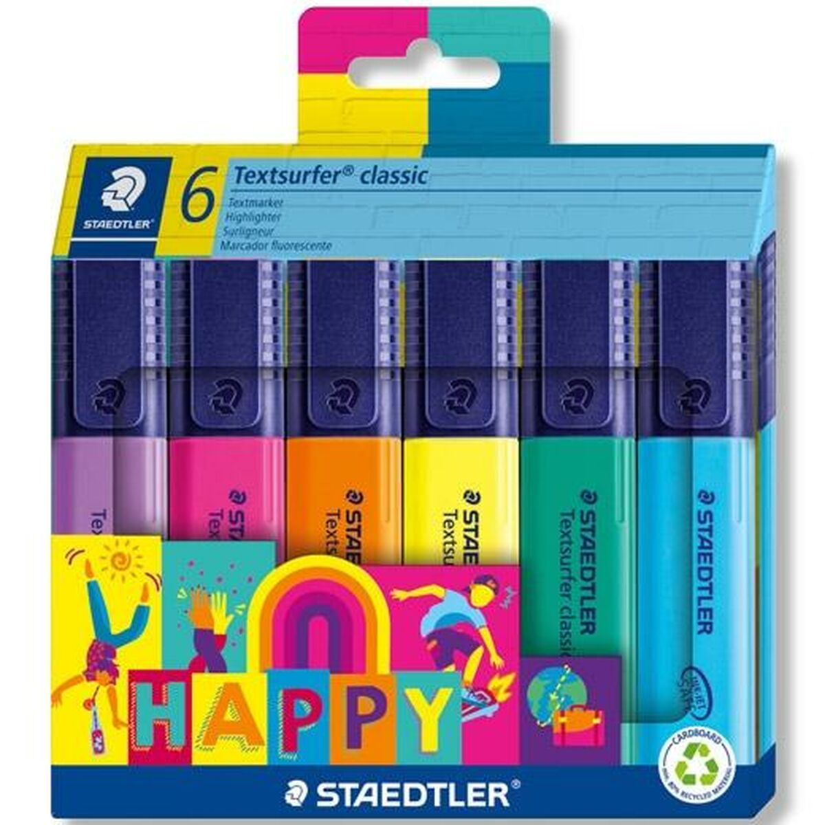 Набор флуоресцентных маркеров Staedtler Textsurfer Classic Happy Line (10 штук)-2