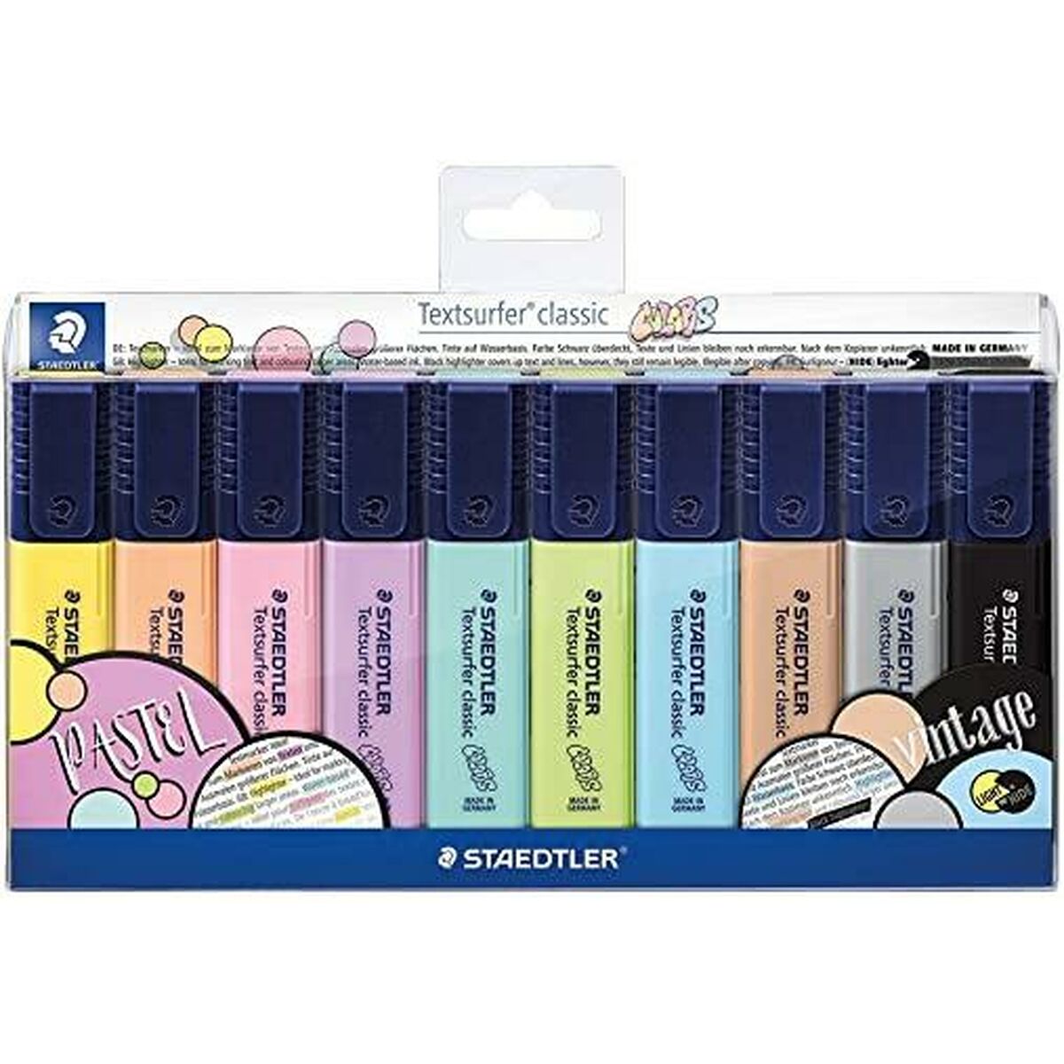 Набор флуоресцентных маркеров Staedtler Textsurfer Classic Pastel & Vintage Vintage Пирог (5 штук)-2
