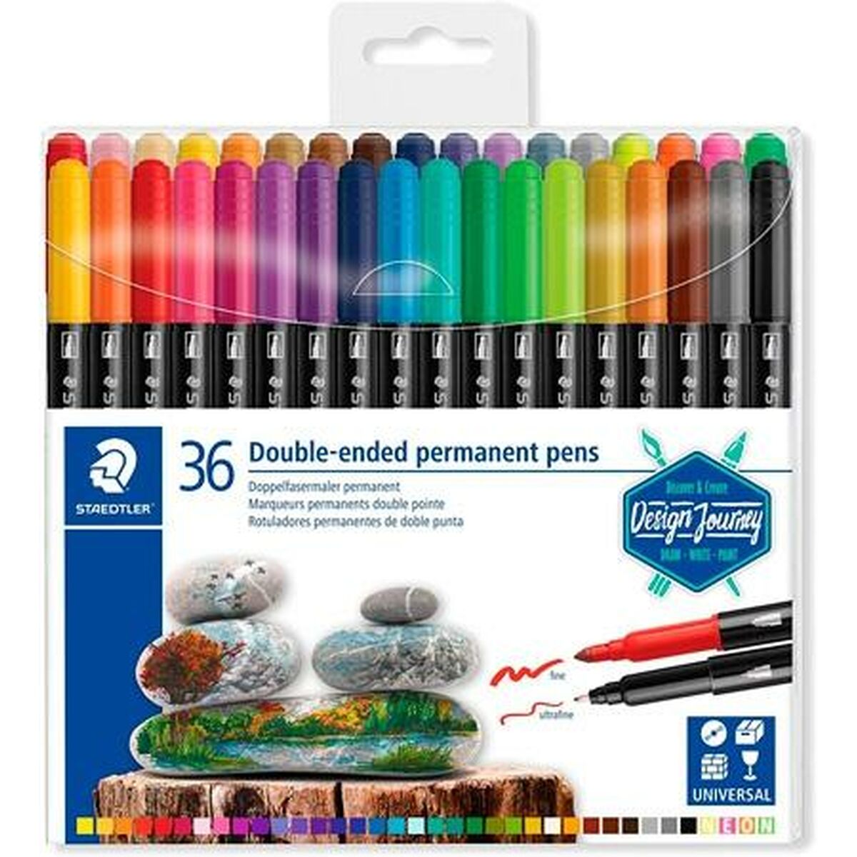 Набор маркеров Staedtler Design Journey Двойной 36 Предметы Разноцветный (6 штук)-2