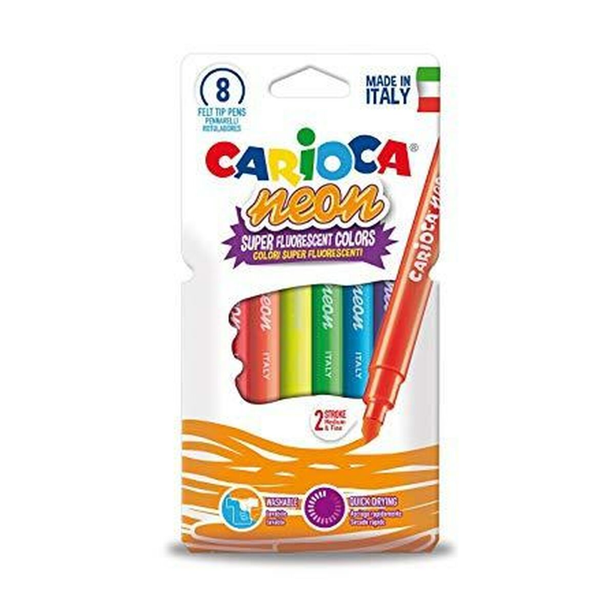 Набор флуоресцентных маркеров Carioca Neon Разноцветный (24 штук)-2