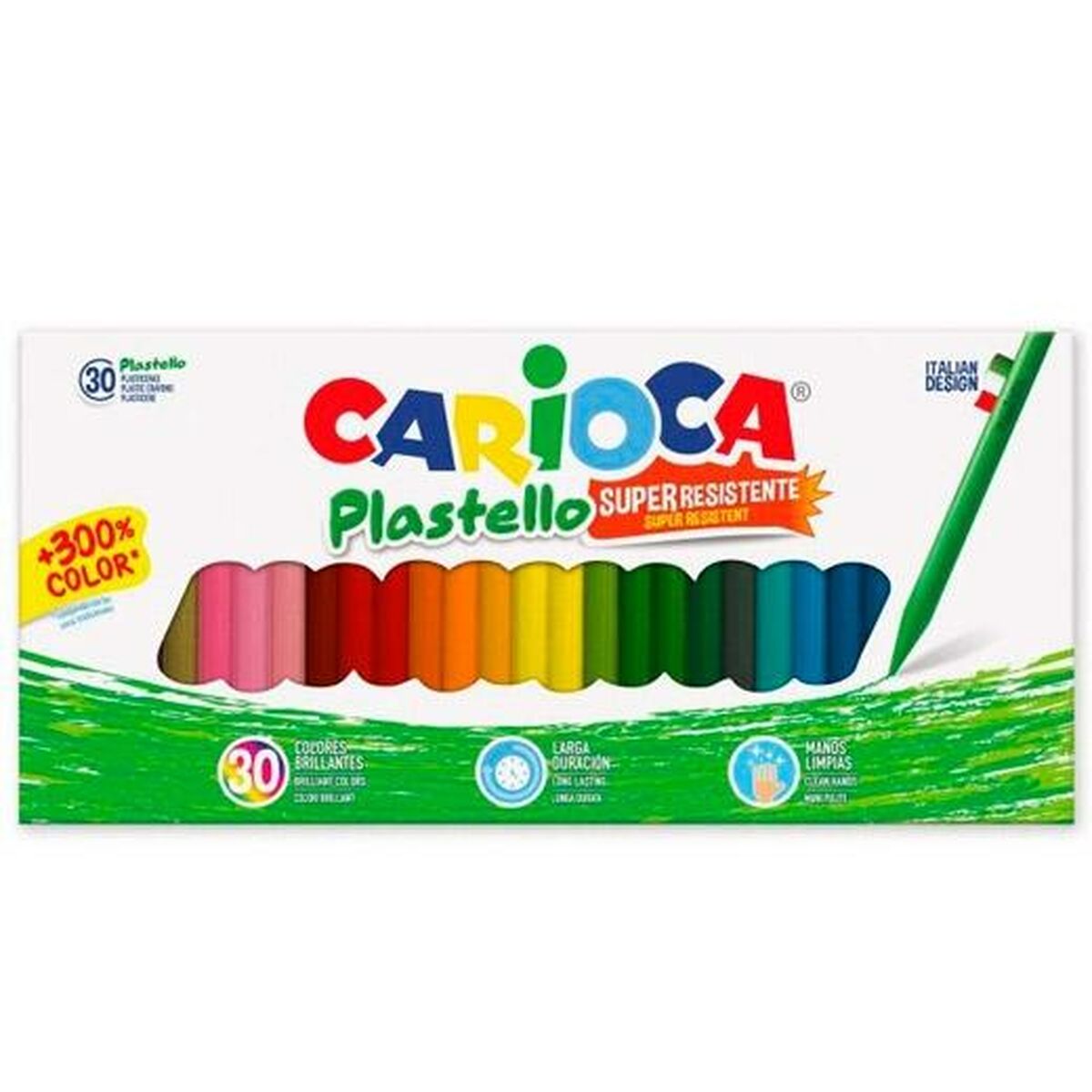 Цветные полужирные карандаши Carioca Plastello Разноцветный (54 штук)-2
