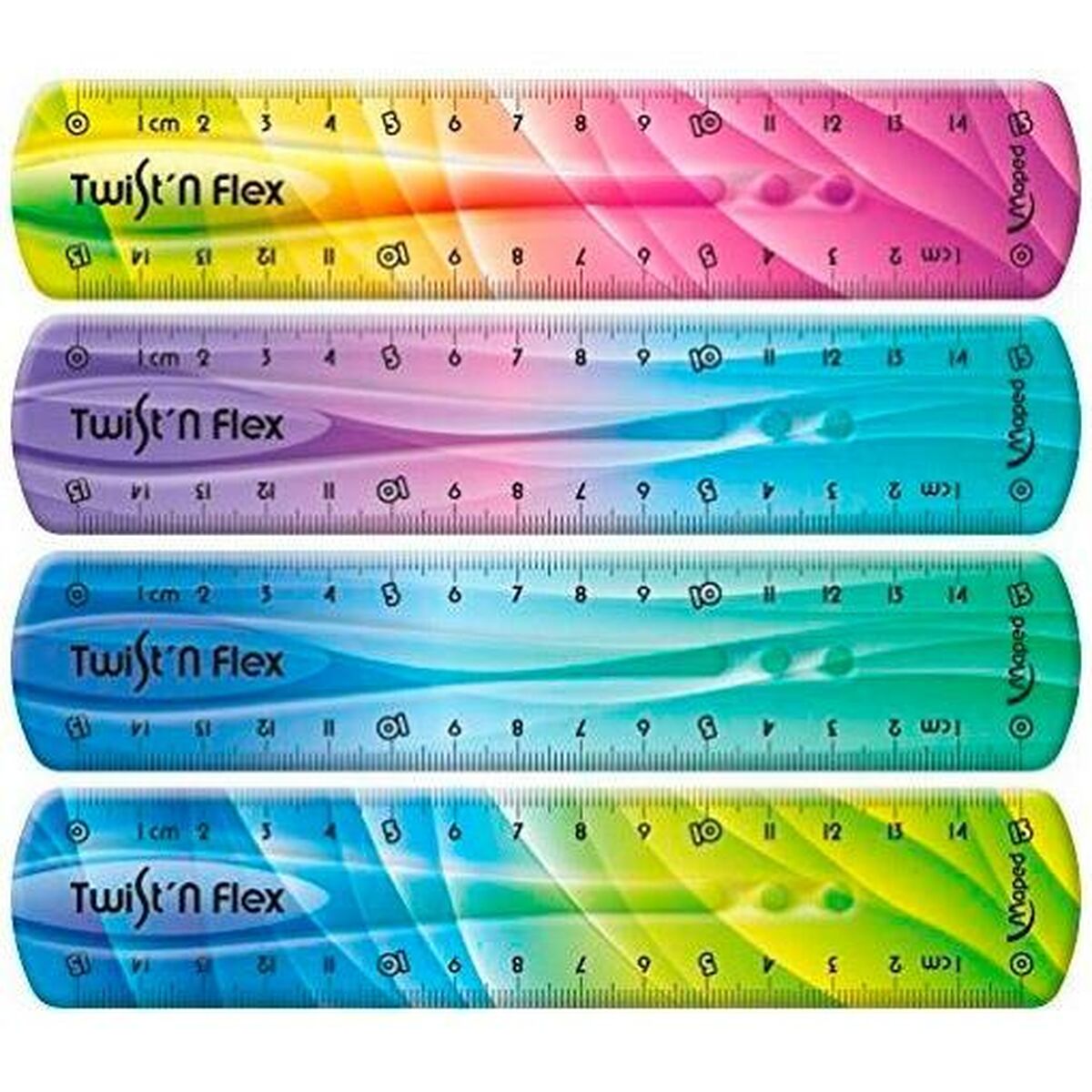 Набор правил Maped Twist'n Flex Разноцветный 15 cm Гибкий 20 штук-2