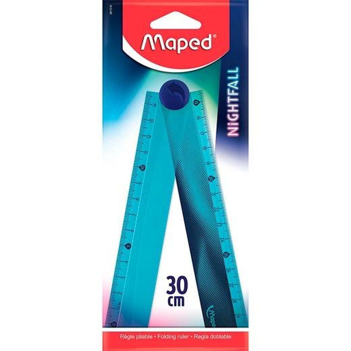Правило Maped Nightfall Синий Пластик 30 cm 18 штук-2