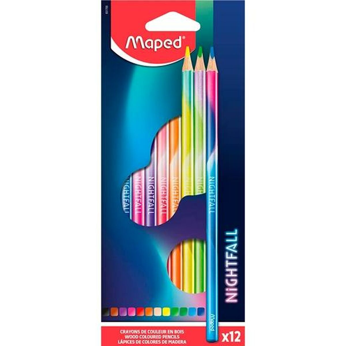Цветные карандаши Maped Nightfall Разноцветный 12 Предметы (12 штук)-2