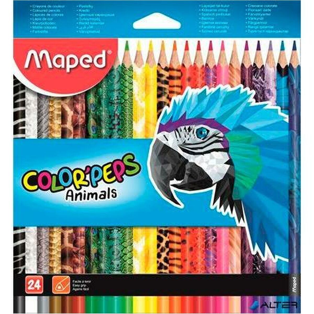 Цветные карандаши Maped Animals Color' Peps Разноцветный 24 Предметы (12 штук)-2