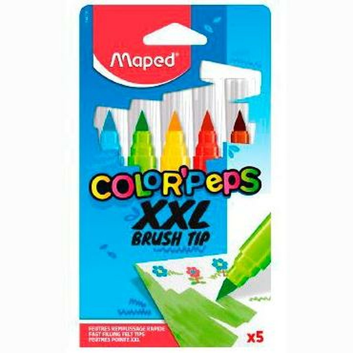 Фетр Maped Color' Peps Jumbo XXL Разноцветный 5 Предметы (6 Предметы)-2