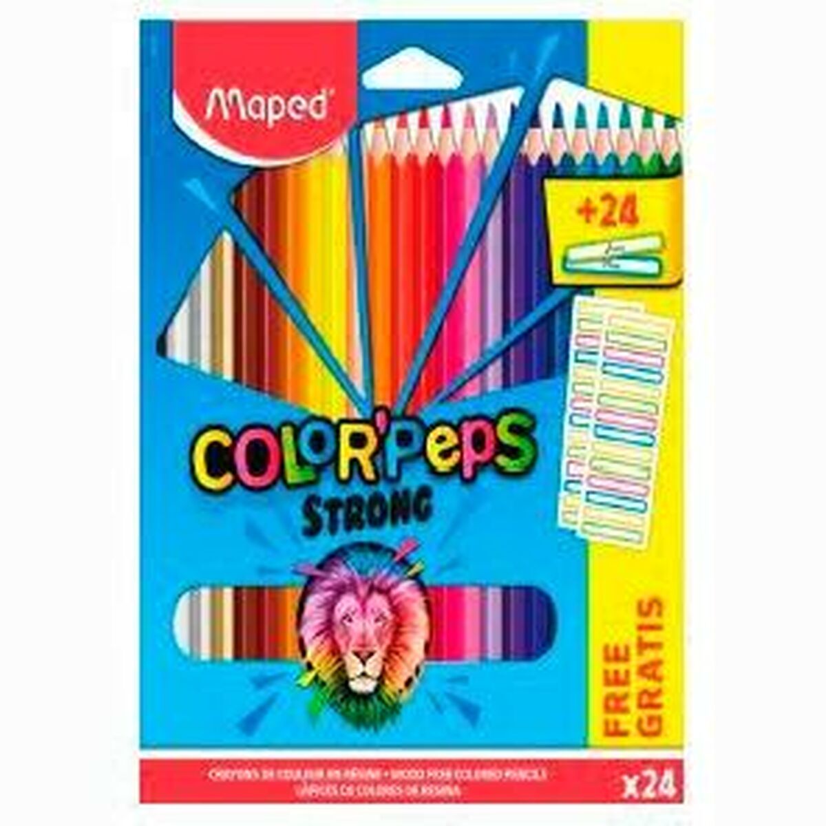 Цветные карандаши Maped Color' Peps Разноцветный 24 Предметы (12 штук)-2