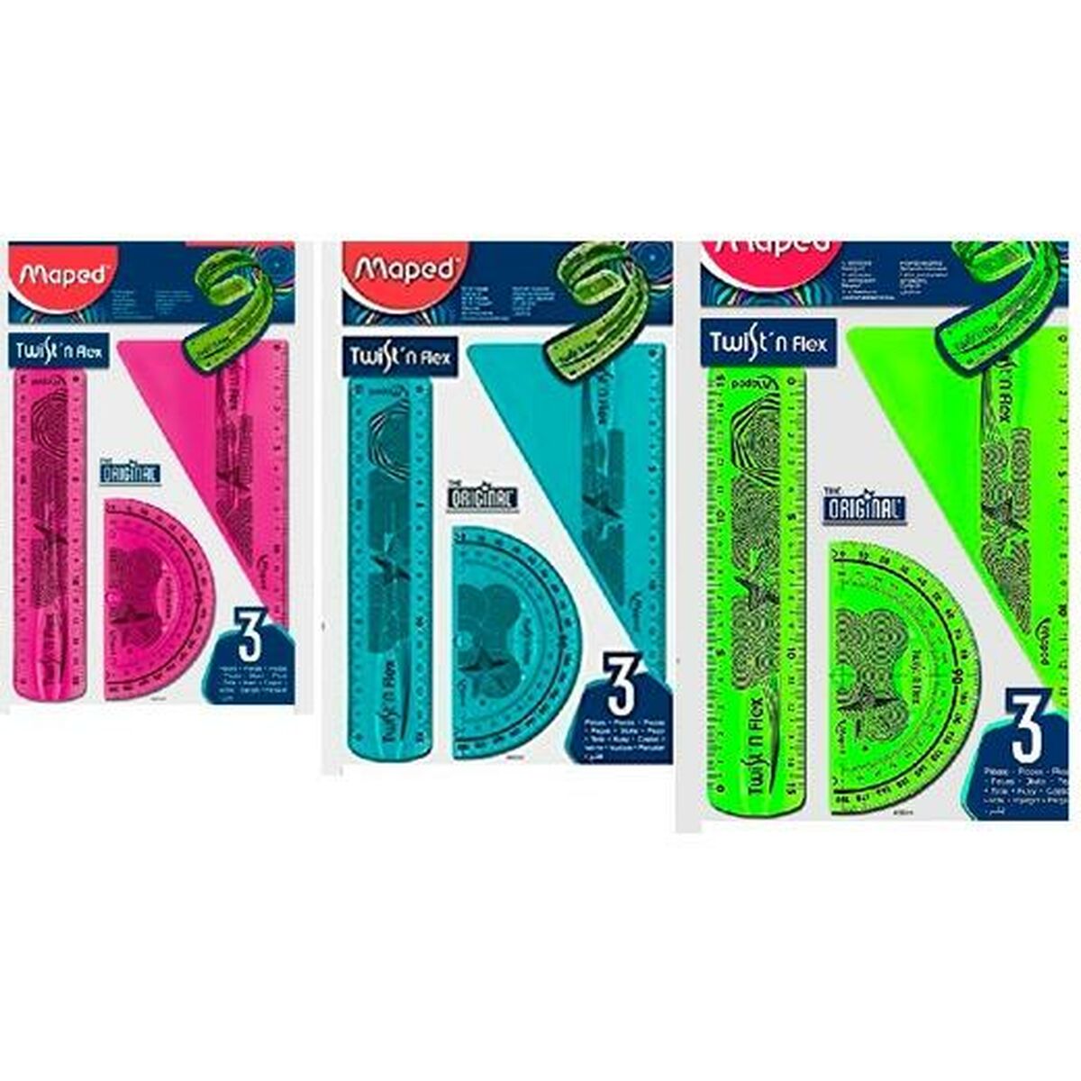 Набор правил Maped Twist'n Flex Original 3 Предметы 10 штук-2