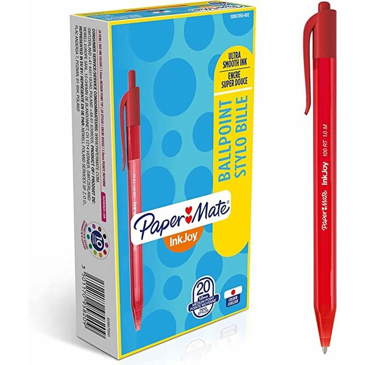 Ручка Paper Mate Inkjoy 20 Предметы Красный 1 mm (36 штук)-2