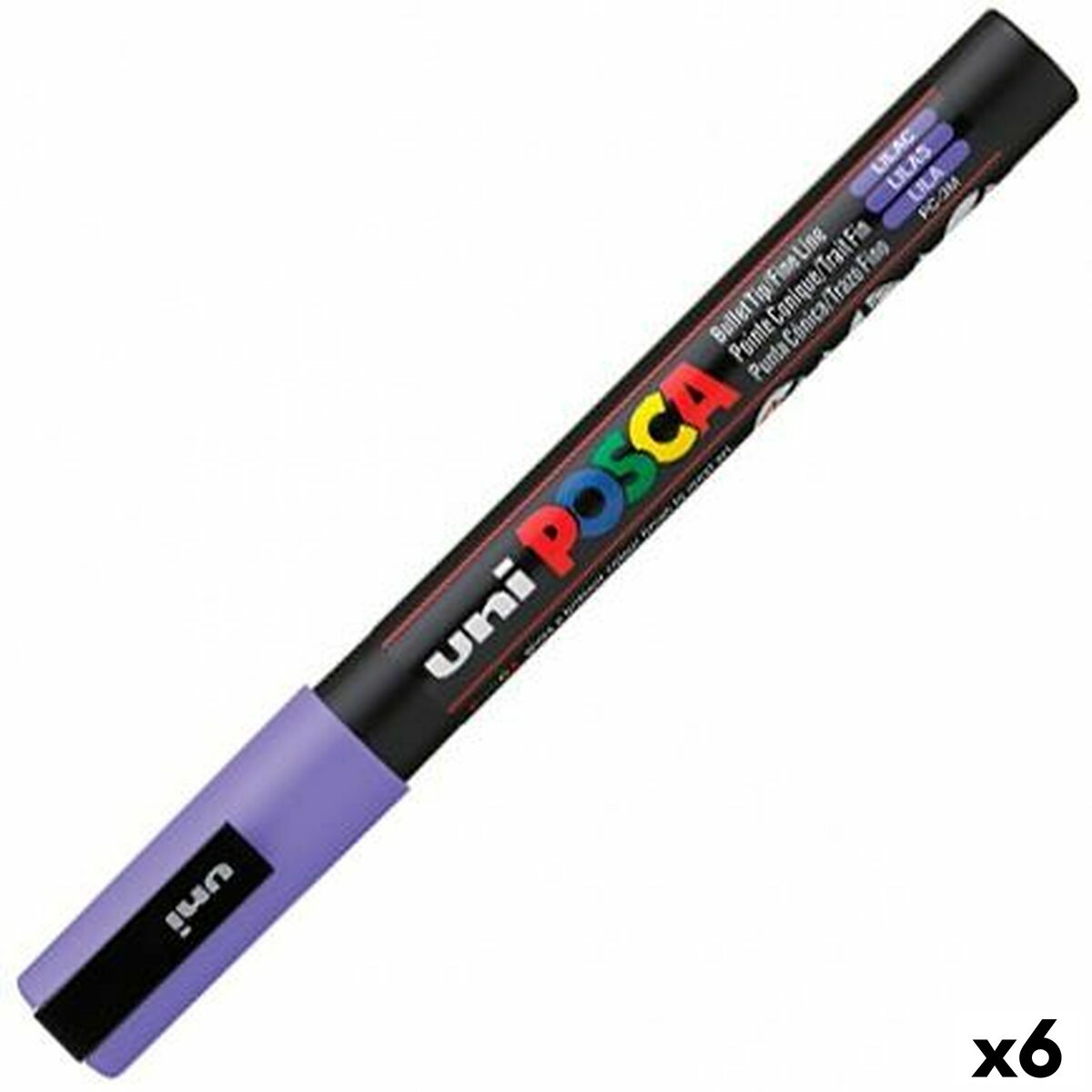 Маркер POSCA PC-3M Лиловый (6 штук)-2