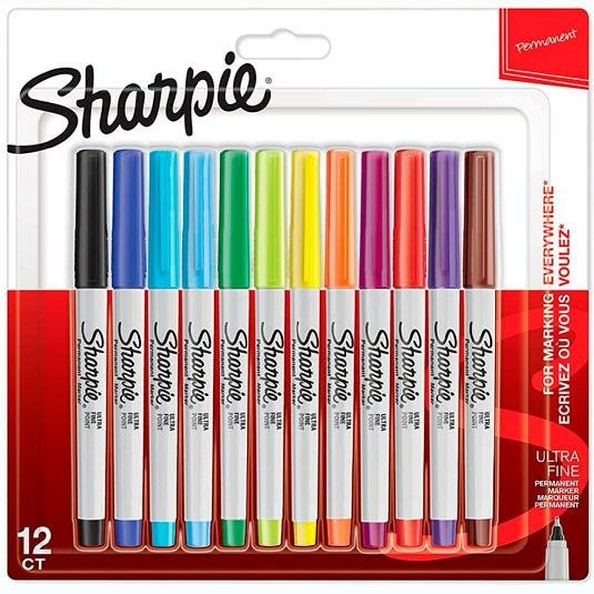 Набор маркеров Sharpie Разноцветный 12 Предметы 0,5 mm (12 штук)-2