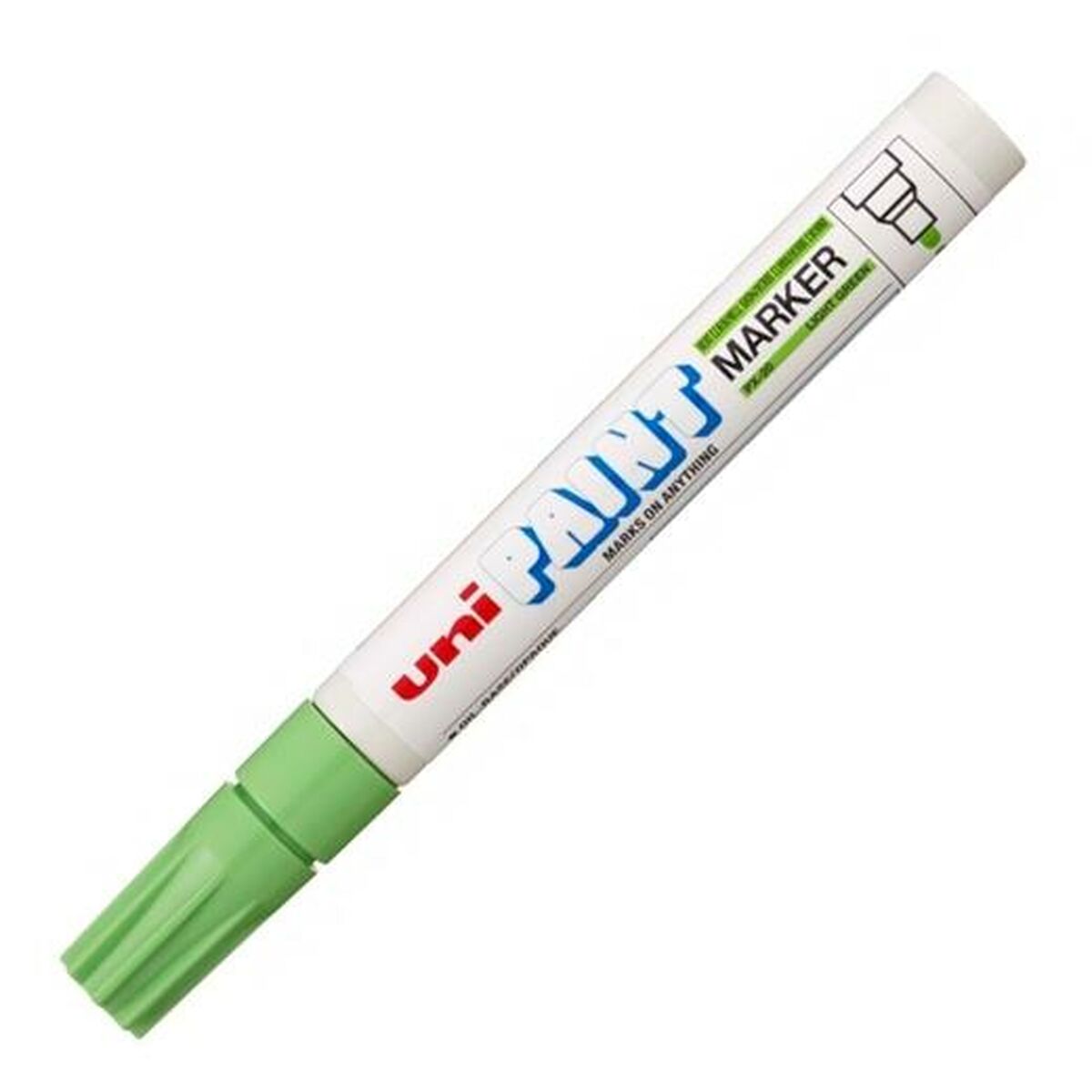 Постоянный маркер Uni-Ball PX-20 Светло-зеленый (12 штук)-2