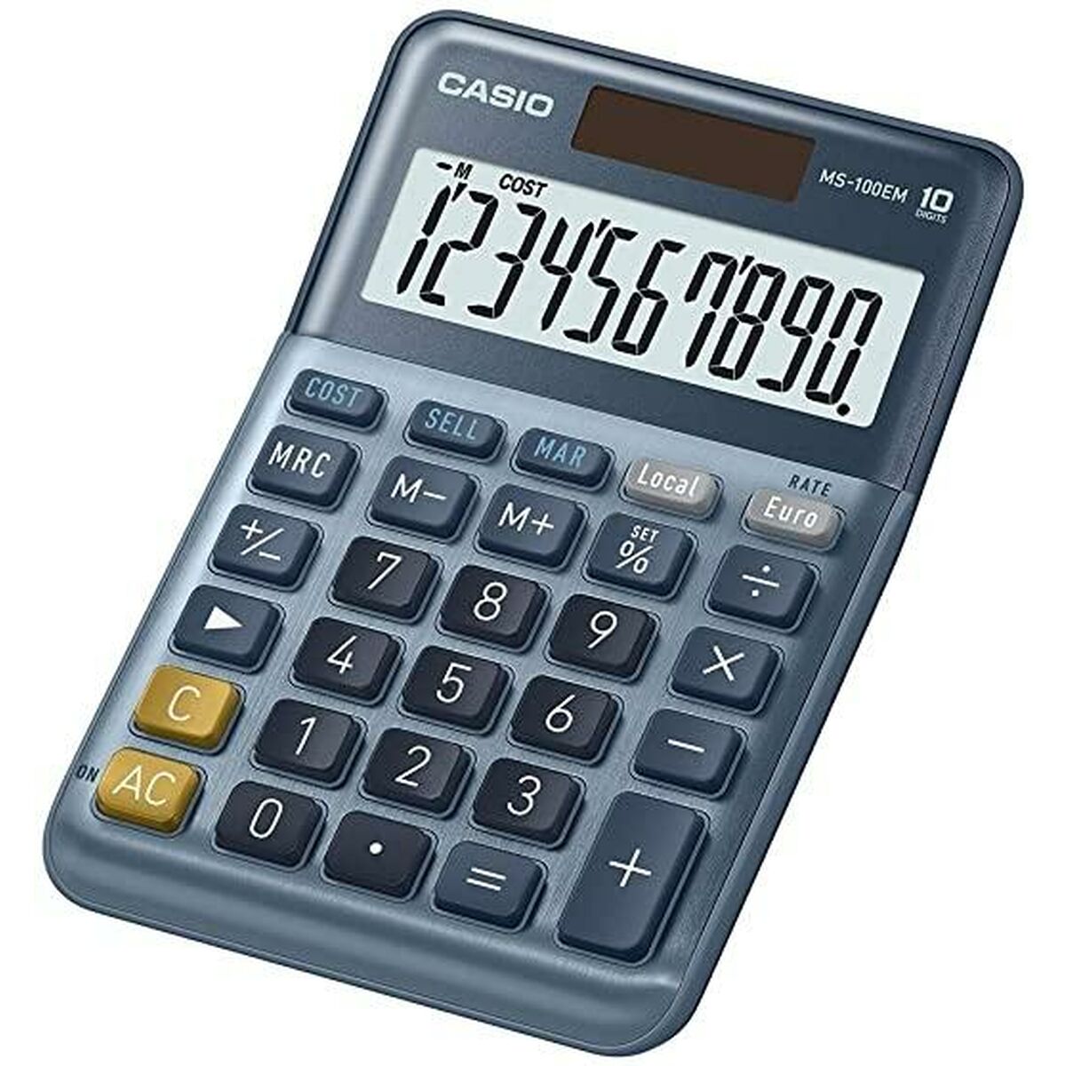 Калькулятор Casio MS-100EM Синий (10 штук)-2